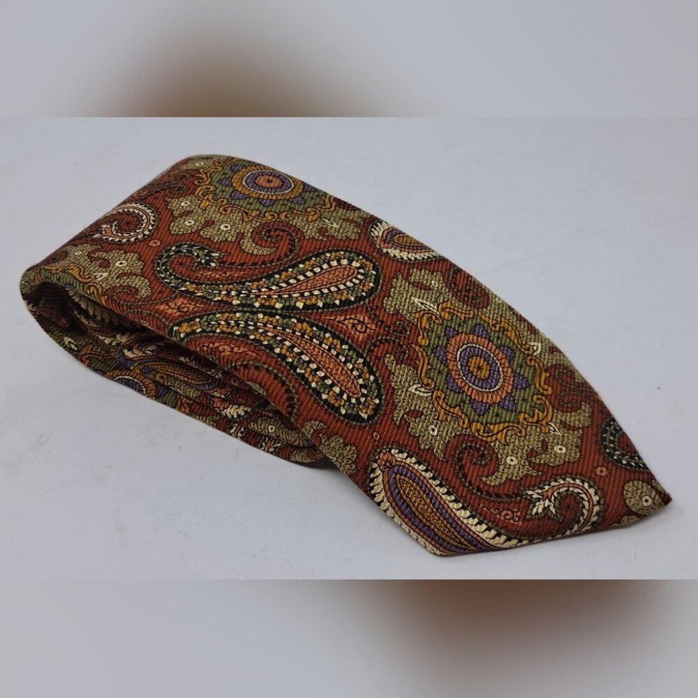 Robert Talbott Best of Class Men's Tie Ancient Madder Paisley Hand Sewn USA 59"